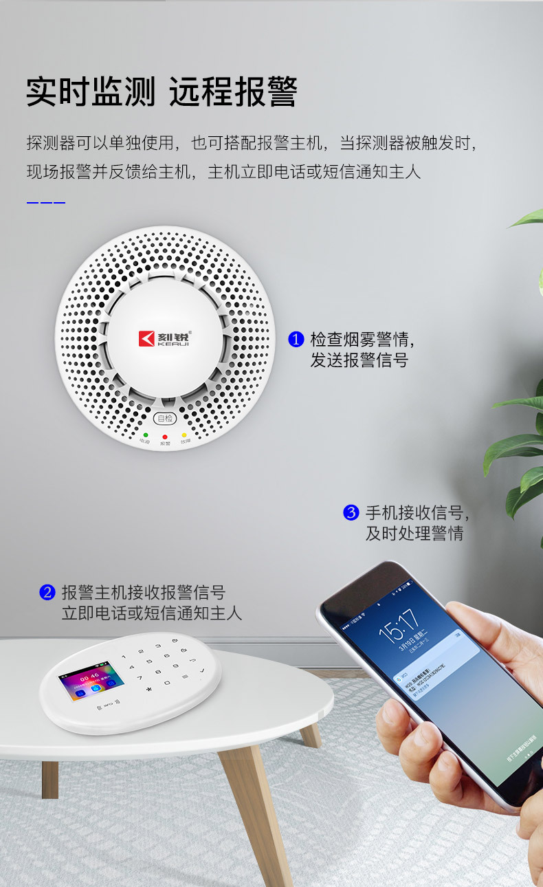 Independent smoke alarm, fire smoke detector, shopping mall and household independent smoke detector pic 7