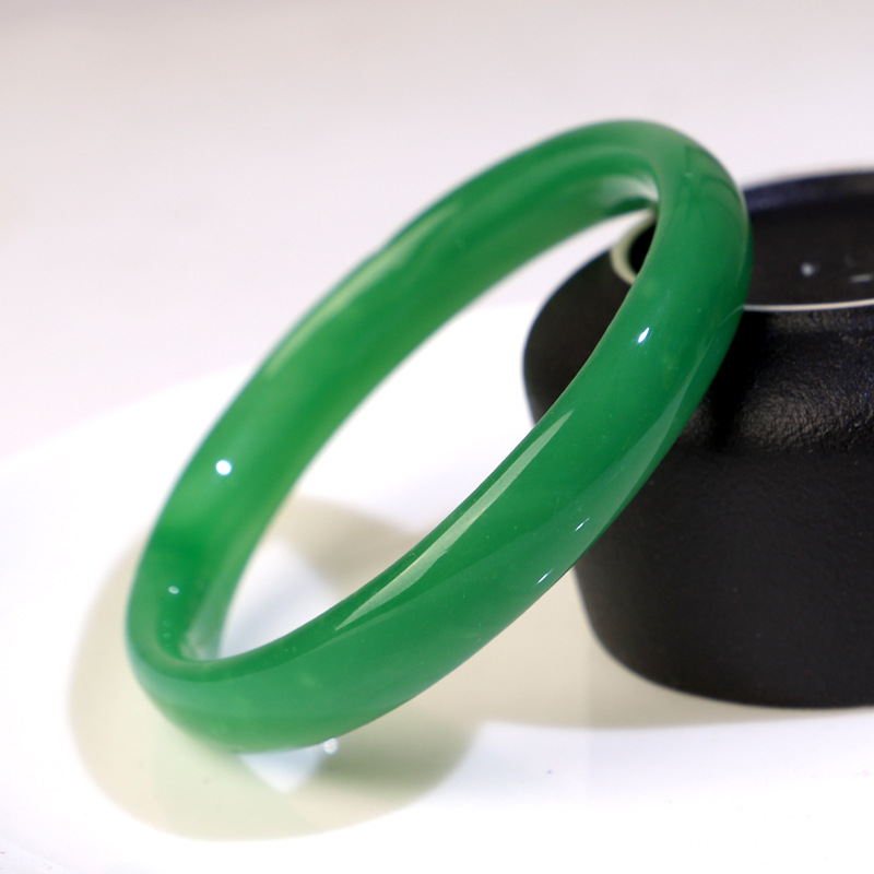 新中式玻璃仿玉手镯批发手镯叮当响叮当镯汉服配饰手镯环圈批发详情4