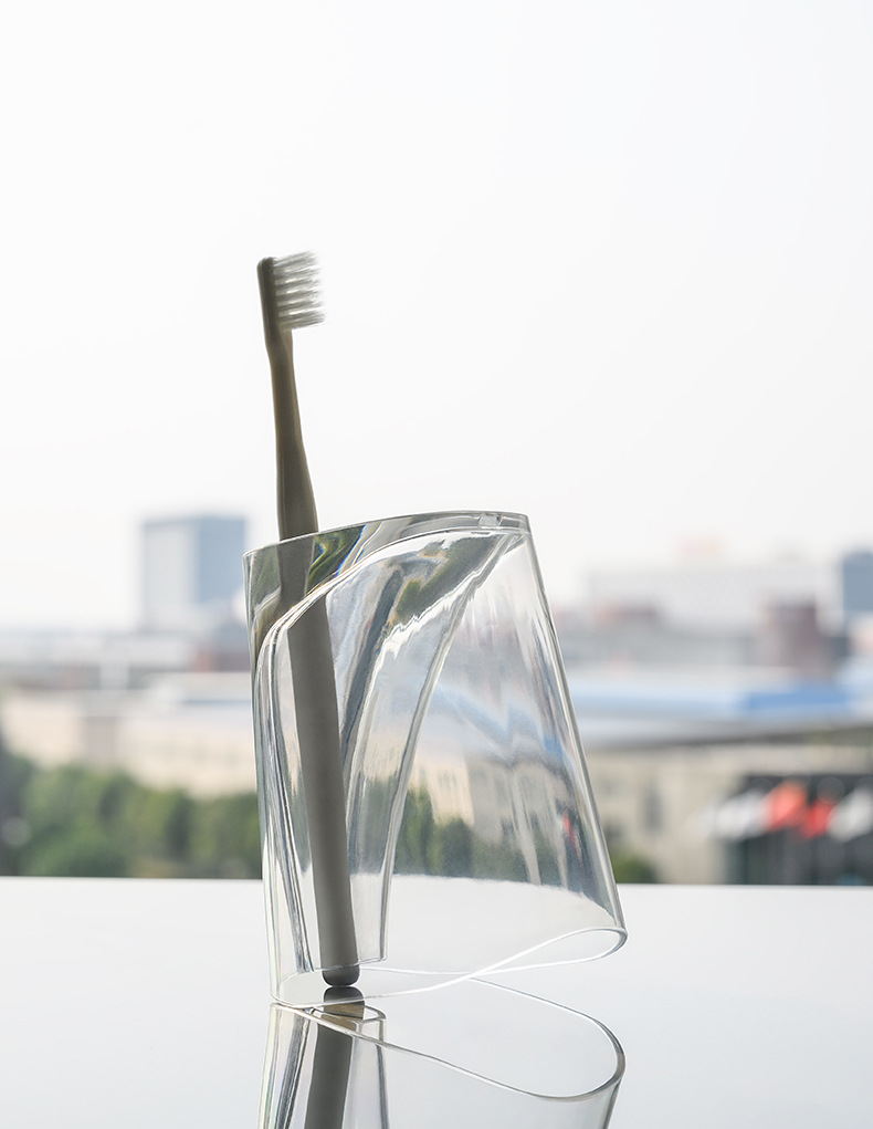 Creative socket tooth brushing cup, Japanese mouthwash cup, creative transparent toothbrush cup, couple tooth cups, simple tooth cylinder pic 13
