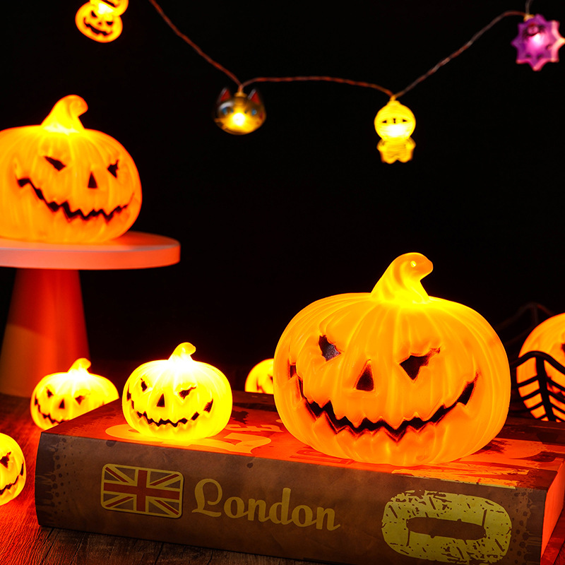 New Halloween decorative pumpkin lanterns, party atmosphere decoration LED pumpkin lanterns, Halloween carnival party decorative lights pic 3