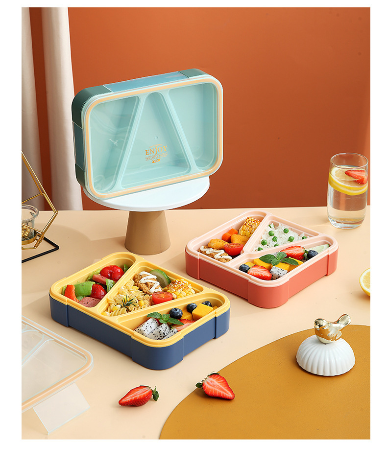 INS风塑料饭盒食品级可微波 学生带饭午餐盒上班族食堂便当保鲜盒详情20