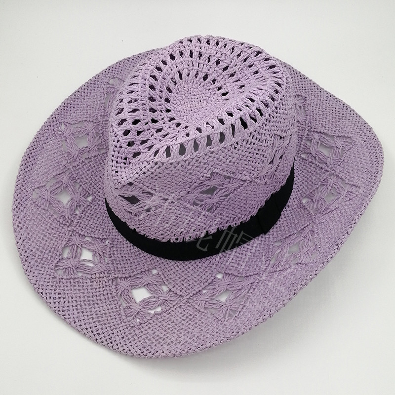 2023 New style denim hat for women, hollowed-out and foldable papyrus, Western denim hat, European and American cross-border trade straw hat pic 41