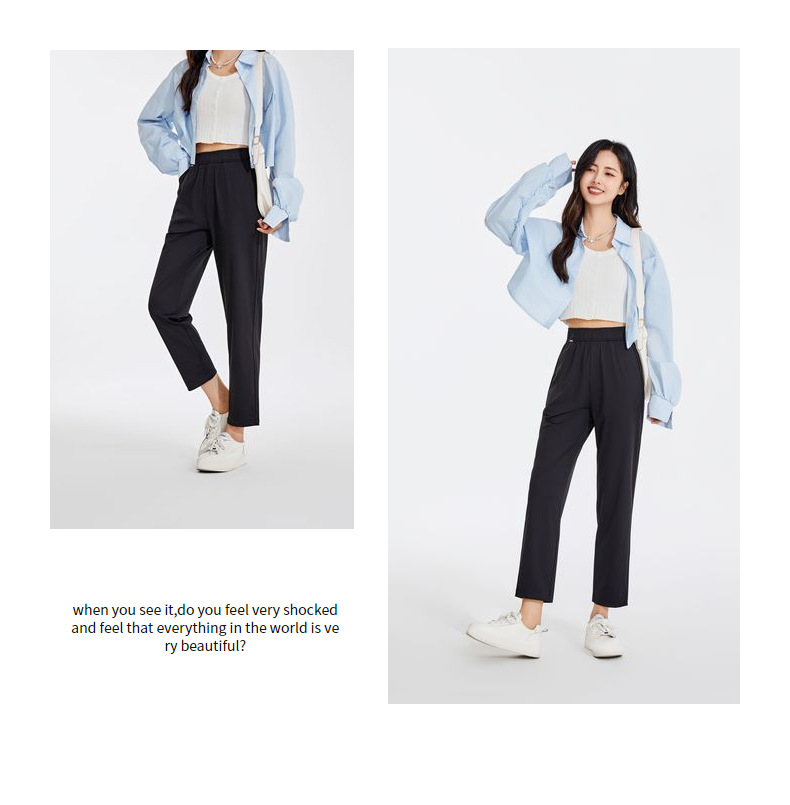 【面膜冰冰裤】夏女裤新款面膜防污防晒大码烟管九分休闲冰冰裤女详情39