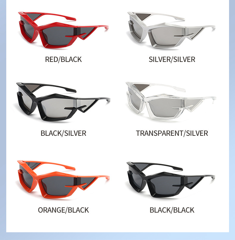 2022 New European and American futuristic tech sunglasses Y2K street style fashion show sunglasses, cross-border heterosexual sunglasses pic 11