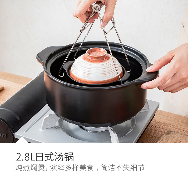 Clay pot, stew pot, soup maker, household open flame small stew bowl, stone pot, milk pot, rice bowl, chopsticks, kitchenware set wholesale pic 9