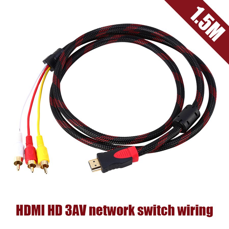 厂家批发 HDMI转3rca高清线 HMDI转色差线 网络机顶盒AV线1.5m铜详情9