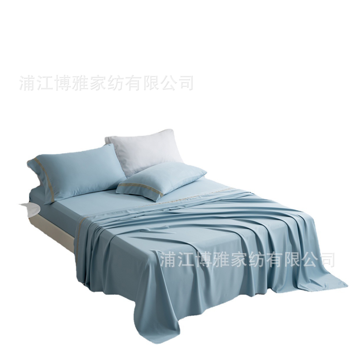 Cross-border exclusive Amazon bedding products, frosted solid color four-piece sets, simple quilt covers, bed sheets and bed caps, factory wholesale pic 15