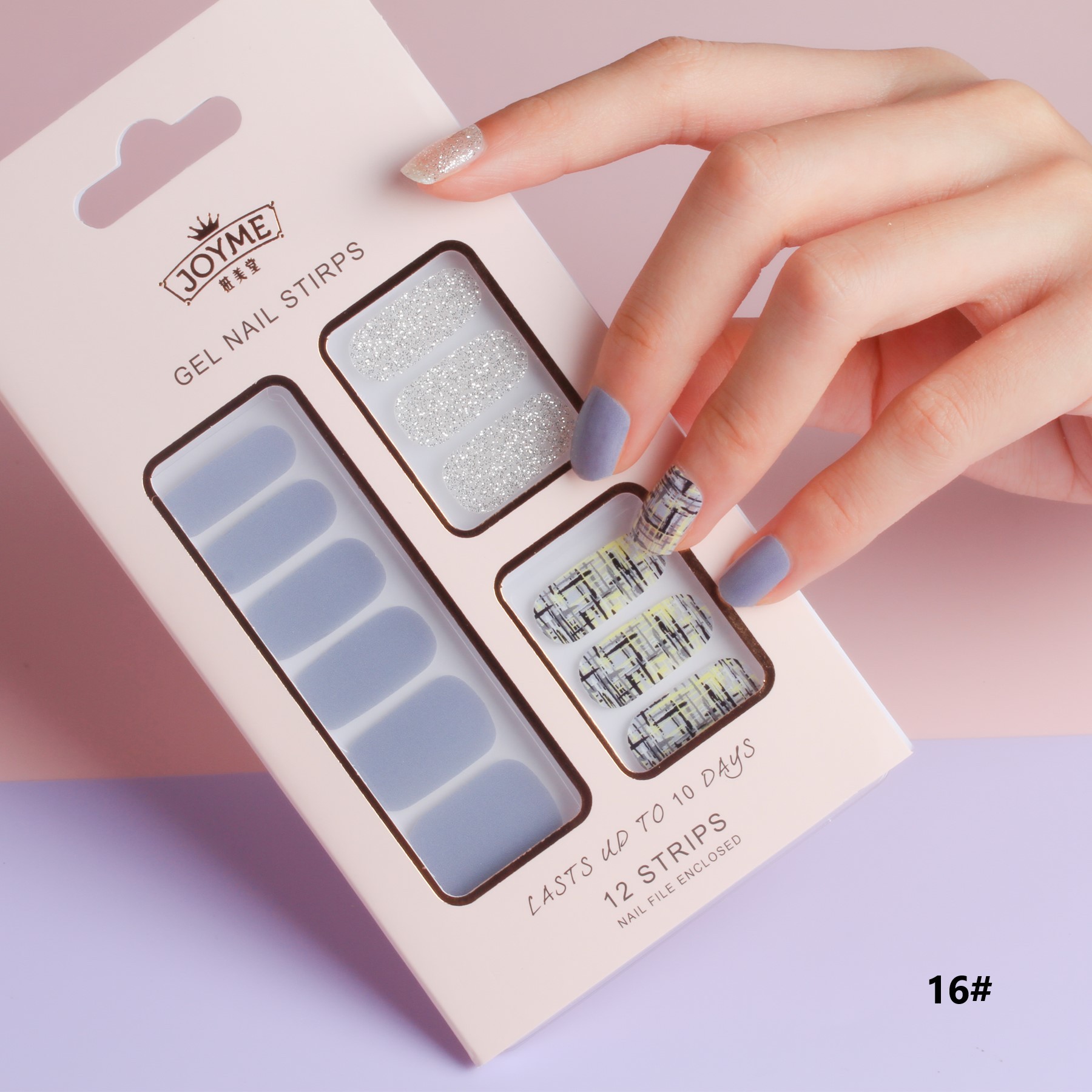 Custom-made 12-piece box set of waterproof nail stickers that are popular among Internet celebrities pic 28