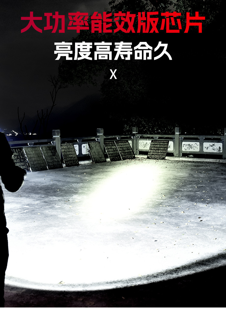 Self-defense flashlight, multi-functional high-intensity baseball bat flashlight, outdoor patrol security flashlight, USB charging flashlight pic 6