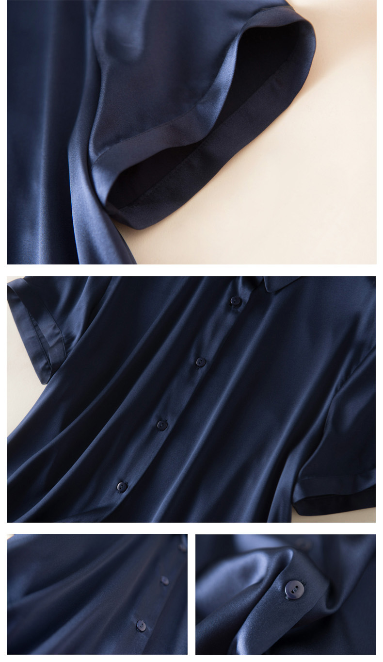 Silk short-sleeved shirt, a new summer professional shirt for women, with a unique design sense and a niche commuting top made of mulberry silk pic 27