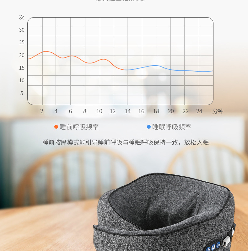 Gift U-shaped pillow, massage pillow, vibration kneading neck massage instrument, electric neck protection pillow, travel-specific factory stock pic 12