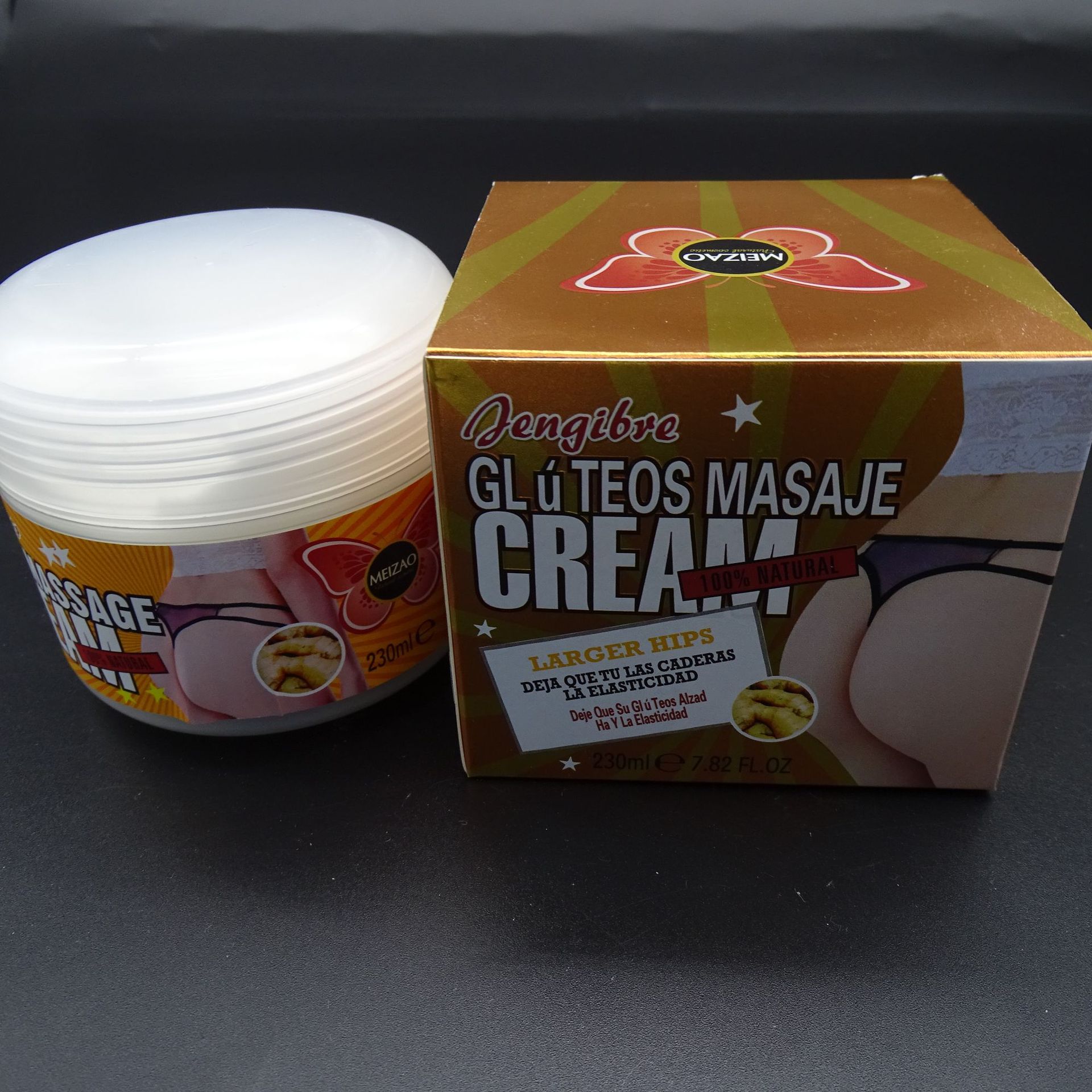 按摩纤体霜补水保湿紧致肌肤丰满霜胸臀霜身体霜英文版仅供出口详情2