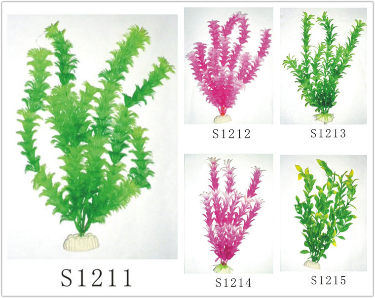 鱼缸仿真塑料小号水草 水族箱装饰塑料草 可定做外贸出口塑料小草详情26