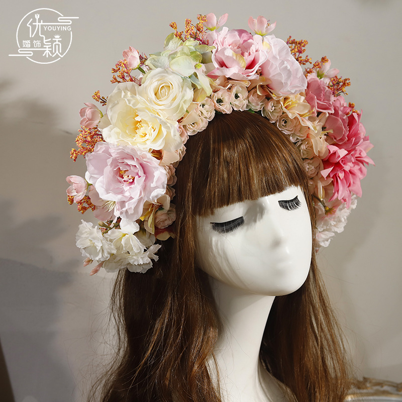 福建泉州浔埔女簪花头饰民族风花围高颜值爆款仿真花泉州簪花新款详情35