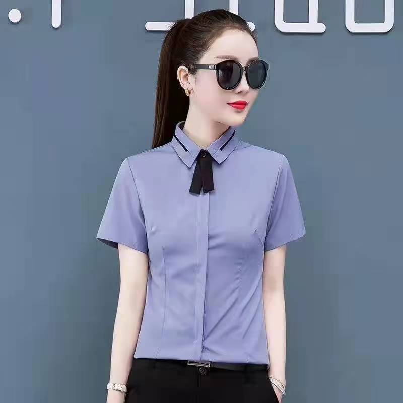 八字领结女黑色藏蓝色搭配衬衣酒店西服装饰品纽扣饰可拆式领花详情12