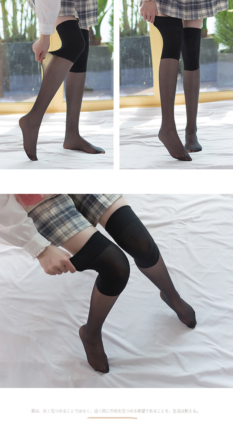 长筒丝袜防勾丝空调保暖老寒腿护膝袜性感高筒过膝大腿菠萝丝袜女详情32