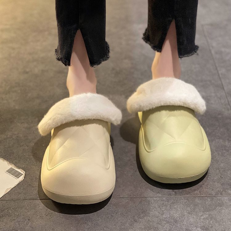 软底包头棉拖鞋女外穿2023年秋季新款踩屎感厚底可爱保暖拖鞋批发详情2