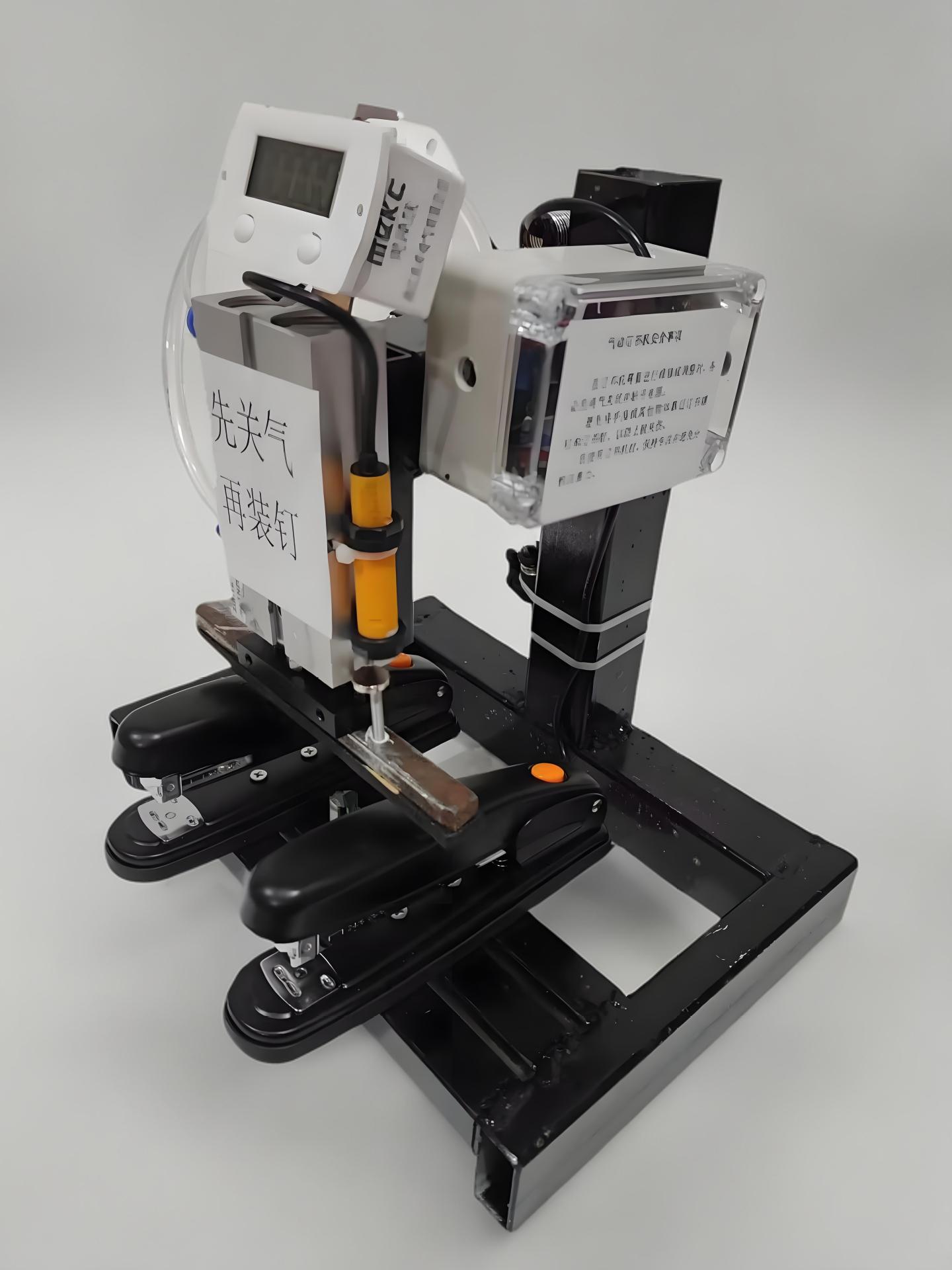 2024 All-new upgraded 2nd generation electric fully automatic heavy-duty pneumatic factory paper card head stapler, commercial small quick binding machine manufacturer pic 2