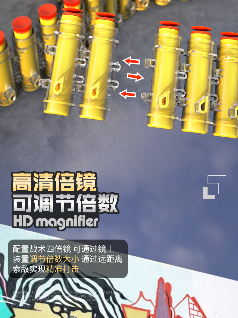 m416手动连发弹链抛壳儿童软弹枪大尺寸98k突击步枪男孩玩具详情8