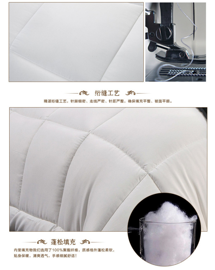 五星级酒店宾馆床上用品 磨毛被春秋被子单双人被芯详情12