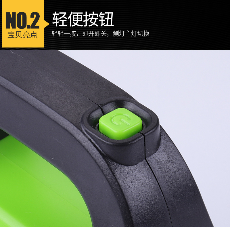 LED outdoor portable work light, searchlight, solar cob camping light, built-in USB charging searchlight pic 7