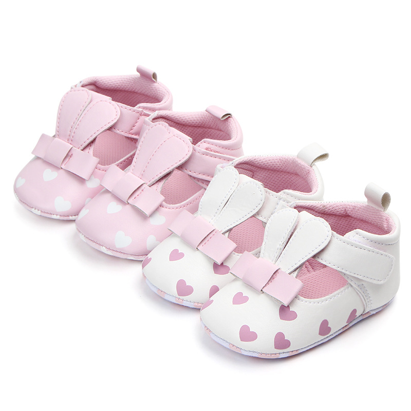 Spring and Autumn New Three-dimensional Ear baby Girl cute walking Shoes Heart-shaped flat Velcro single shoes wholesale 0943 pic 1