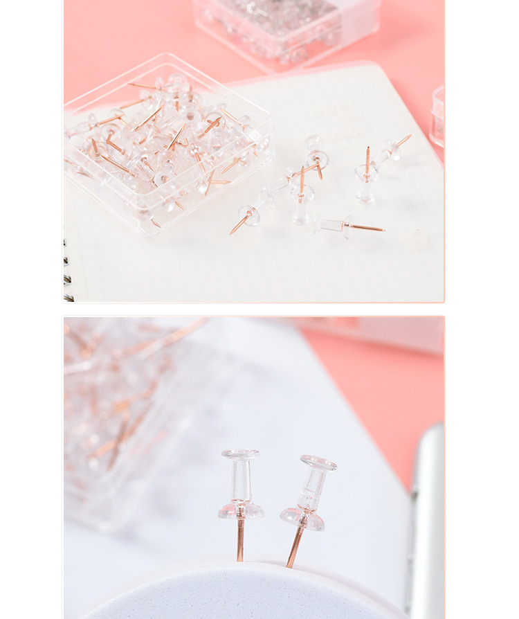 Lidemei InS-style rose gold electroplated pin Long tail clip paper Clip multi-functional creative office set pic 16