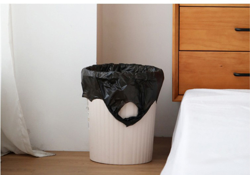 【50个装】垃圾袋家用黑色加厚手提背心式一次性厨房卫生间塑料袋详情12