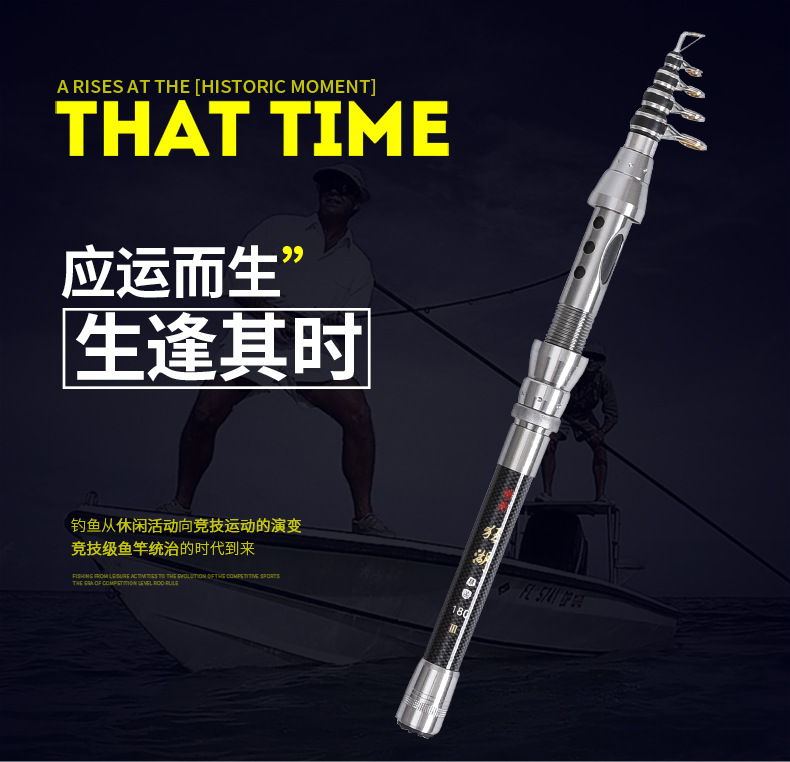 27593 LEO/ Leou [Kuanghu Sea Fishing Rod] Carbon Ultra-Short Mini Sea Fishing Rod with retracted handle for casting pic 2
