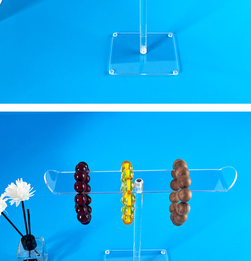 新款亚马逊透明首饰展示架亚克力手链展示陈列架收纳可拆多功能架详情6