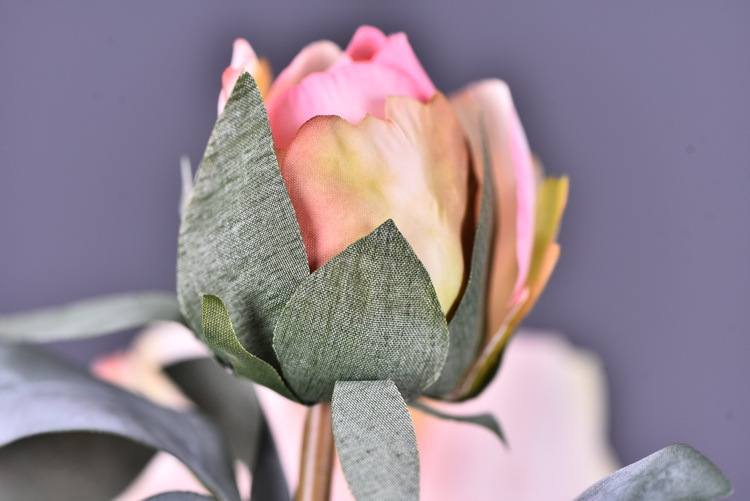 Factory direct sales of faux peonies with charred edges, wholesale of retro faux paeonies, living room and dining table flowers, wedding decoration artificial flowers pic 32