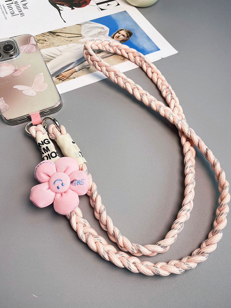 斜挎款太阳花三股马尾辫手机挂绳ins背绳时尚小清新户外登山结实详情12
