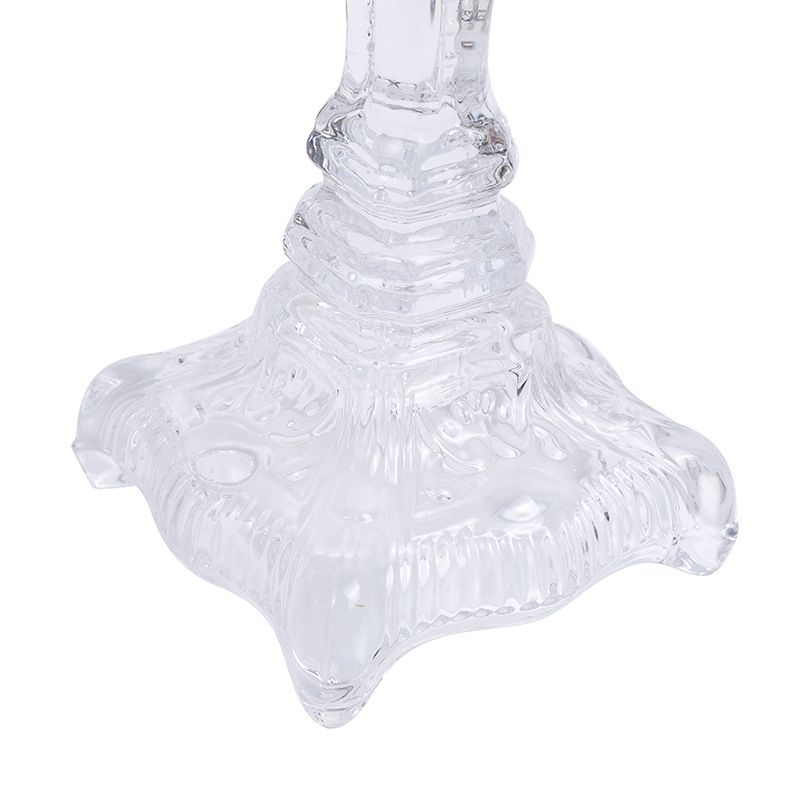 ins French-style European-style pole-shaped hall, high-legged glass crystal candlesticks, bar, milk tea shop, soft decoration and living room pic 10