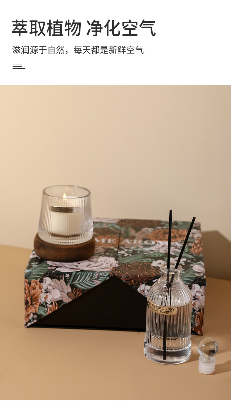 博明瀚小众木座香薰蜡烛杯浪漫香氛大豆蜡礼盒香薰伴手礼套装批发详情6