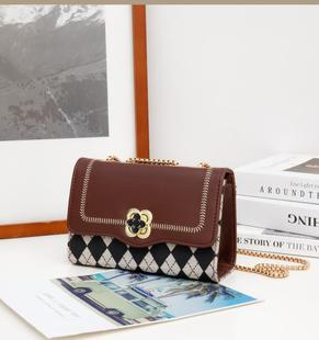 工厂广州小方包女士新款小香风菱格链条包单肩洋气斜挎百搭大容量详情21