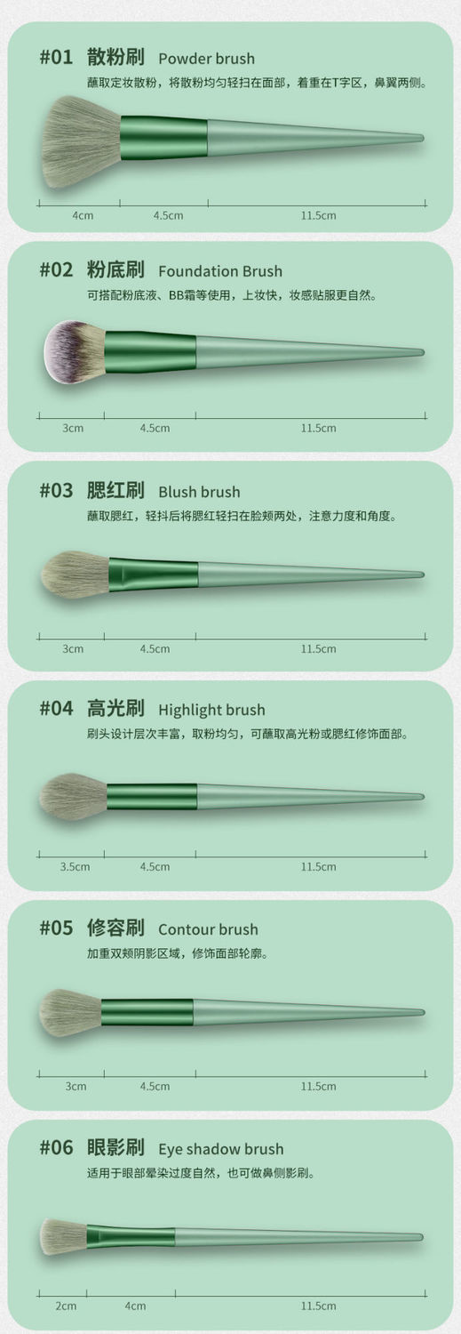 13-piece makeup brush set fix Fiber Soft Bristle Wizard of Oz Color Powder Blush Brush Beauty Tool shanilak pic 10