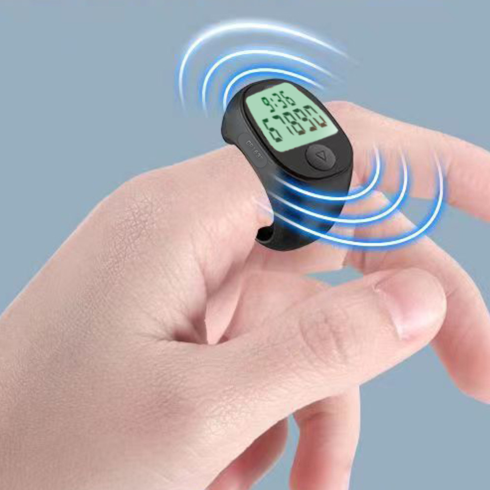 Finger silent counter clock with LED light, counting the flow of people, silent ring counter gift box pic 7