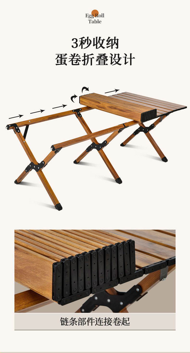 Wholesale of outdoor folding tables, chairs, folding stools, portable chairs, Kemite chairs, picnic and camping egg roll table sets from the source pic 4