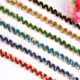 Yiwu manufacturer wholesale of clothing accessories, herringbone lace, centipede lace in stock supply, wavy colored lace pic 14