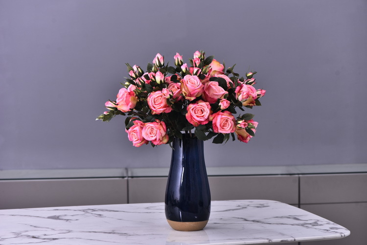 5 pieces of retro charred edge rose artificial flower decoration, artificial flower imitation dried flower, home soft decoration withered and dry, wedding Lanjin artificial rose wholesale pic 25