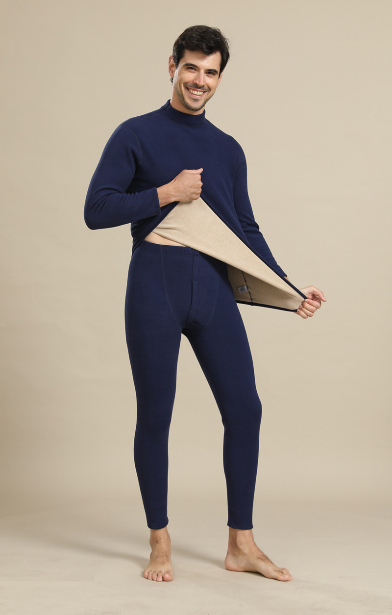 【900克】男保暖内衣加绒加厚羊羔绒套装中老年超厚秋衣秋裤女冬详情18