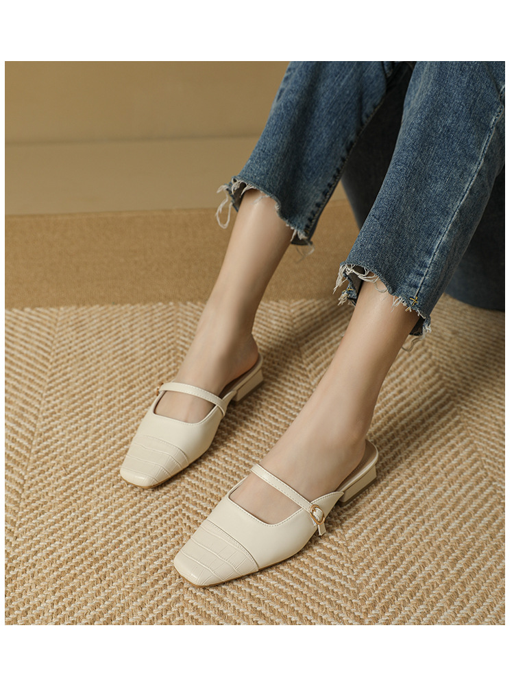 2023新款气质中跟半拖单鞋包头半拖鞋女夏外穿凉拖穆勒鞋2833-2详情14