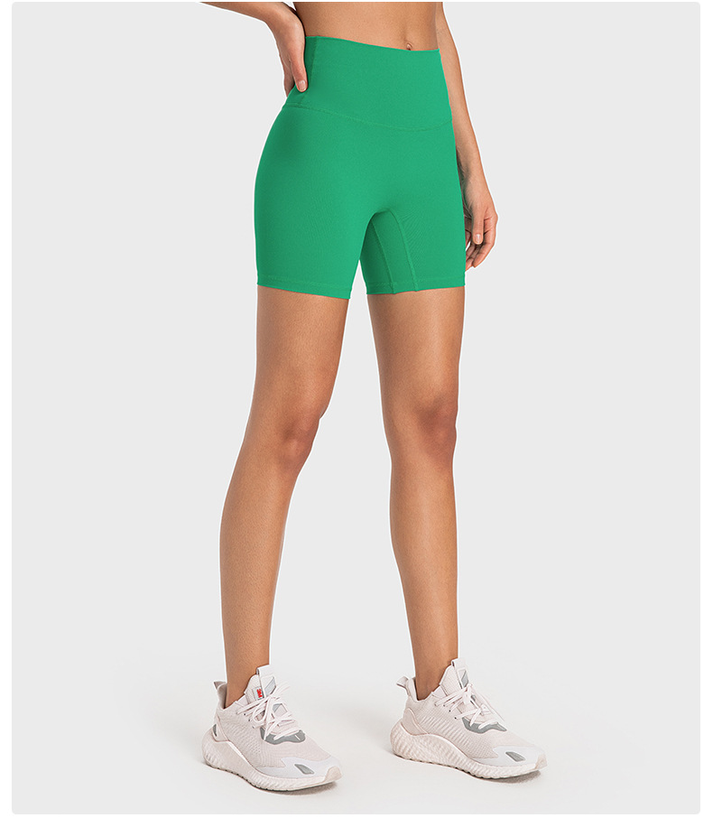 New nude-feel, no-embarrassment line solid color yoga shorts, double-sided brushed tight elastic sports and fitness three-inch pants for women pic 47