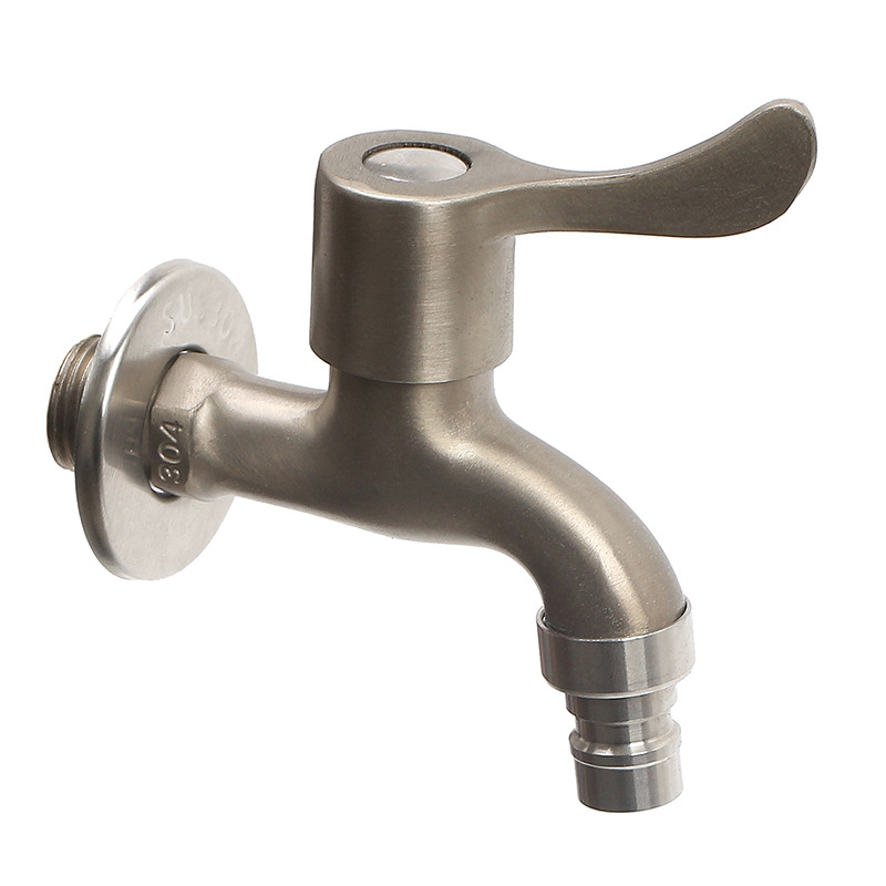 Imitation 304 stainless steel faucet, balcony washing machine, mop, sink, single cooling, ordinary household, 4-minute quick-opening faucet pic 4