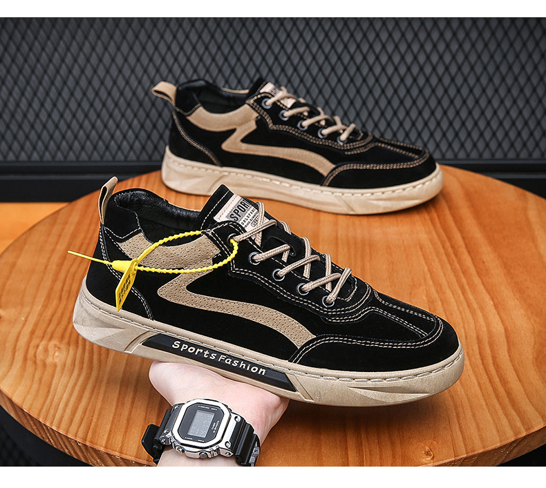 新款工装鞋男2022新款秋冬时尚休闲运动男士板鞋百搭劳保鞋YF902详情11