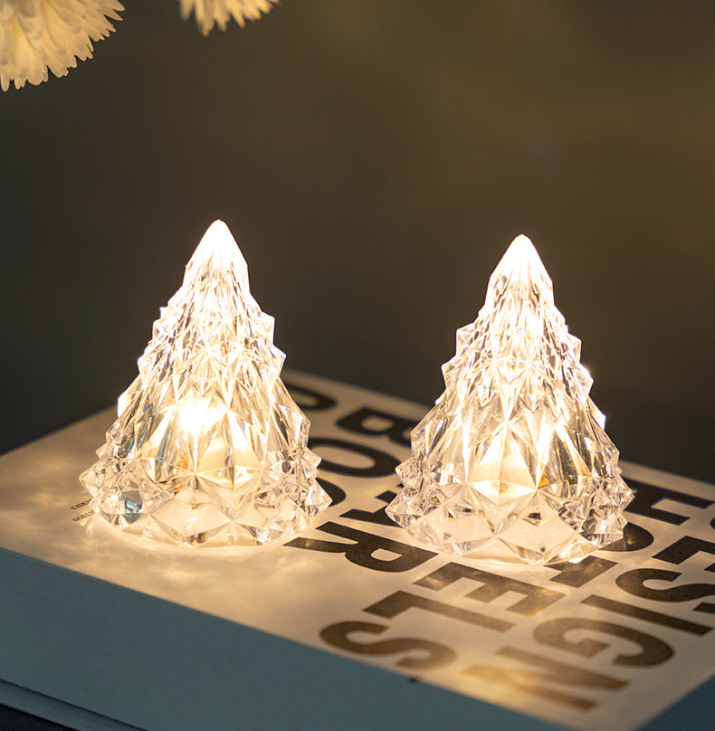 Wholesale Christmas decorations, diamond and crystal ambient lights, restaurant ornaments, acrylic led Christmas trees and night lights pic 7