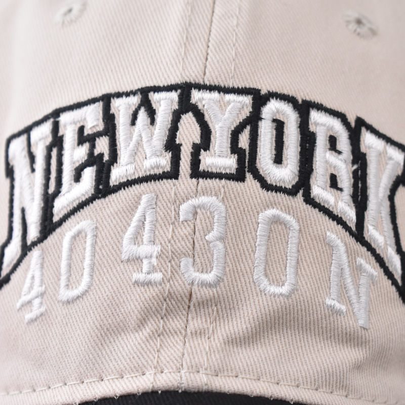 跨境新款棉大绣花NEW YORK棒球帽男女士个性鸭舌帽格子时尚帽子详情20