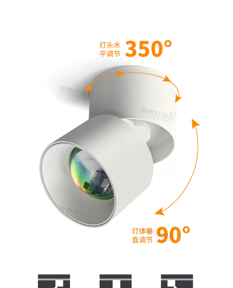 明装日不落射灯嵌入洗墙背景墙玄关直播商用日落夕阳过道氛围射灯详情16