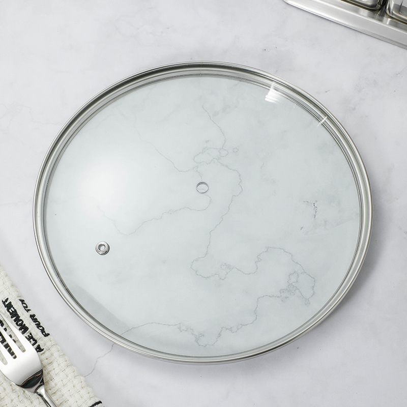 Wholesale of G-shaped wok, soup pot, tempered glass pot lid, cooking pot, soup pot, steamer, flat pan glass pot lid pic 5