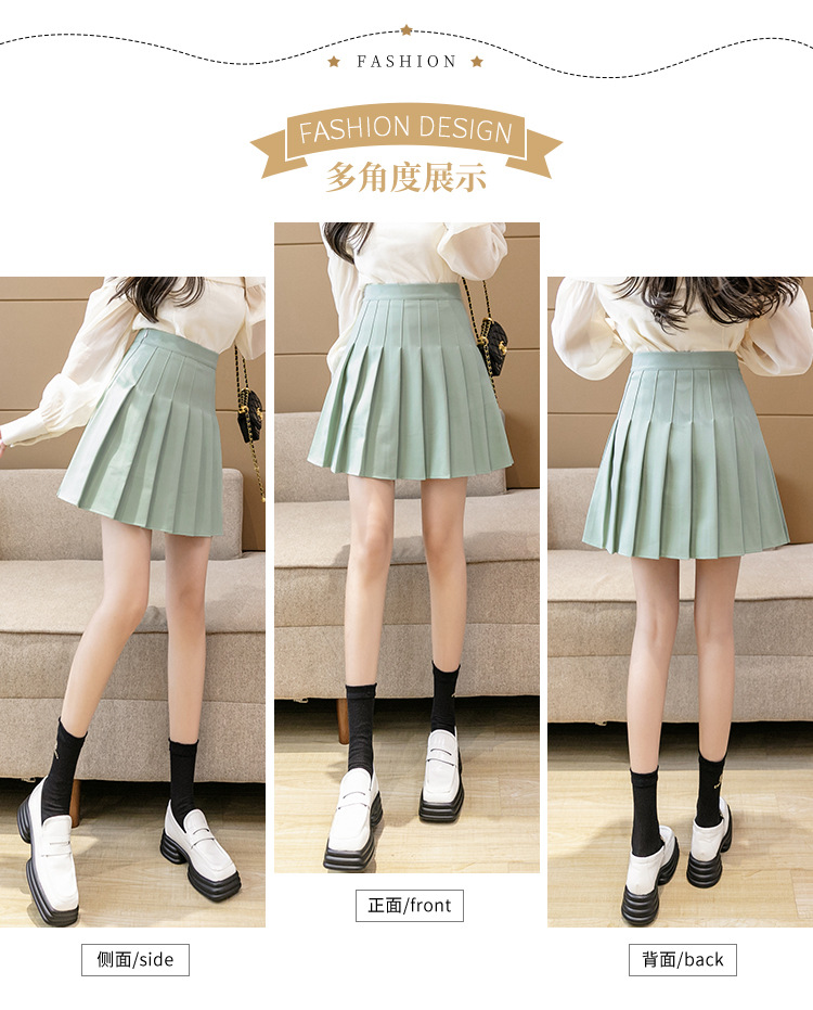 Pleated skirt for women, Spring/Summer jk white 2022 new style Korean high-waisted A-line short skirt, autumn/winter plaid half skirt pic 44